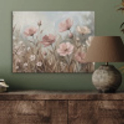 Bloemen - Botanisch - Schilderij - Pastel - Rustiek PET vilt klein -sfeer2