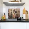 Kimono - Vrouw - kersenbomen Inductie beschemer met haakjes middel -sfeer2