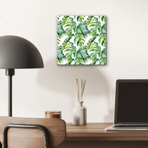 Bohemian - Bladeren - Bloemen - Tropisch aluminium wit klein -sfeer5