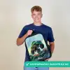 Groene Monstertruck met Penseelstreken Rugzak - Zwart middel -sfeer7_NL
