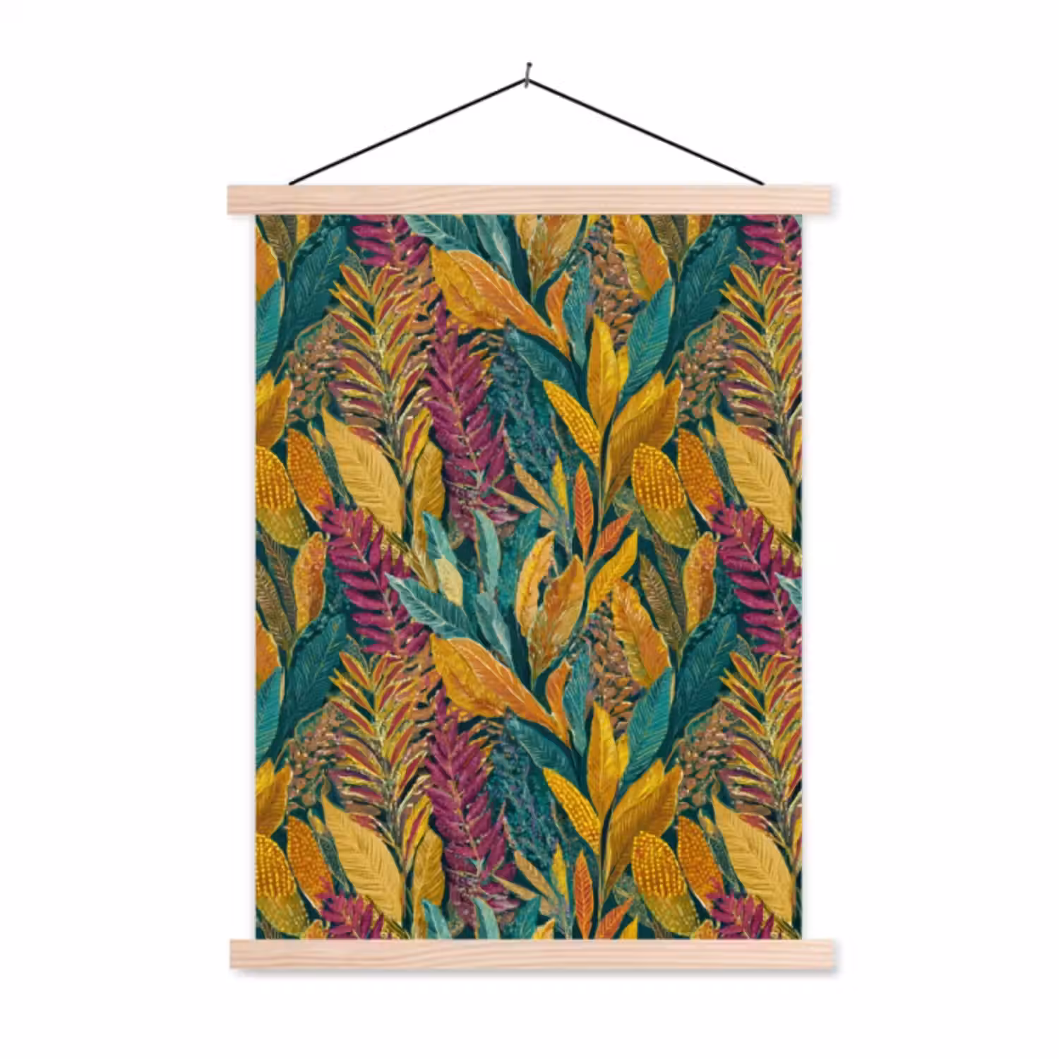 Hanging Poster - Tropical - Botanical - Patterned - Colorful - Exotic