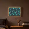 Turquoise - Bliksem  - Wolken Light Box met batterij (Wandlamp) middel 907 -sfeer4