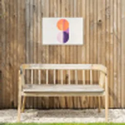 Cirkels - Abstract - Paars Tuinposter op houten frame 2 cm dik klein -sfeer4
