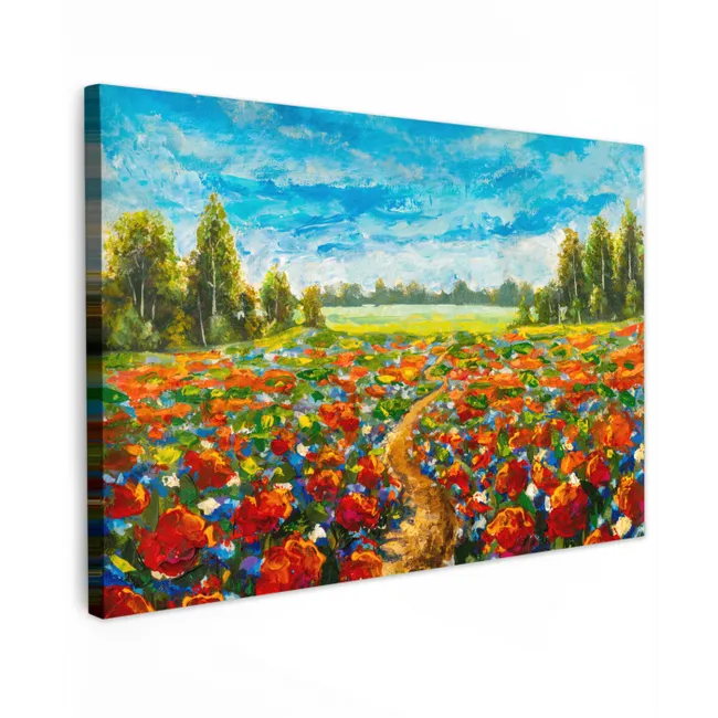 Schilderij - Olieverf - Bloemen  - Natuur canvas 2cm klein -z3d