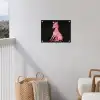 Zebra - Roze - Gestreept tuinposter los doek klein -sfeer8