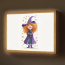 Toverheks - Sterren - Paars Light Box met batterij (Wandlamp) middel -z3d_website