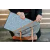 Organisch - Patroon - Blauw laptophoes neopreen klein 279 -tas