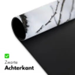 Roodborstje - Tak - Sneeuw - Winter - Levendig Muismat XXL klein -sfeer2