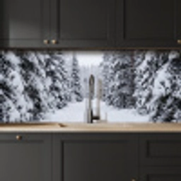 Bos - Winter - Sneeuw - Pad - Natuur keuken achterwand 2 middel -sfeer1