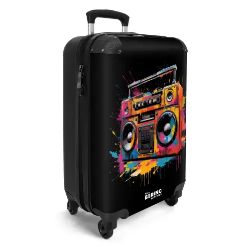 Radio met kleurrijke verf NBS - Handbagage koffer - Unisex middel -productfoto_3d