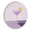 Cocktail - Paars - Minimalistisch - Citroen Akoestische PET Vilt - Rond klein -3d