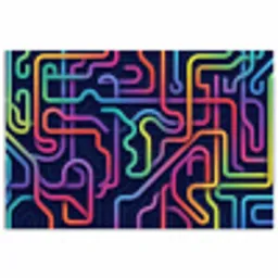 Retro - Abstract - Neon poster papier klein -3d