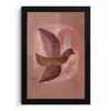 Illustratie - Vogels - Abstract - Roze fotolijst zwart zonder passe partout klein -3d