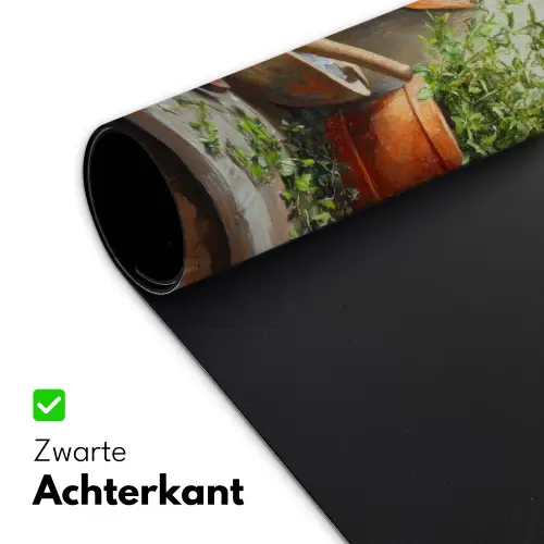 Potten - Kruiden - Hout Muismat XXL klein -sfeer2