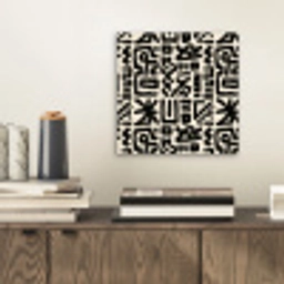 Geometrisch - Figuren - Zwart aluminium wit klein 46 -sfeer1