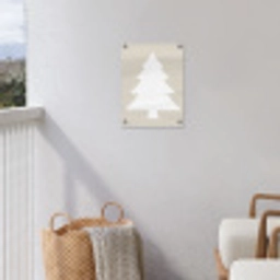 Japandi - Kerstboom - Beige - Kerstversiering tuinposter los doek klein -sfeer8