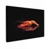 Kreeft - Oranje - Zwart - Opvallend Tuinposter op houten frame 2 cm dik klein -3d