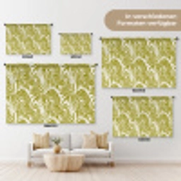 Palmblad - Patroon - Groen Wandkleed katoen klein 269 -tsfeer8_DE