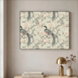 Bloem - Vogel - Kleurrijk Textielframe zwart klein 947 -sfeer2