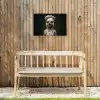 Dier - Kok - Stokstaartje Tuinposter op houten frame 2 cm dik klein -sfeer4