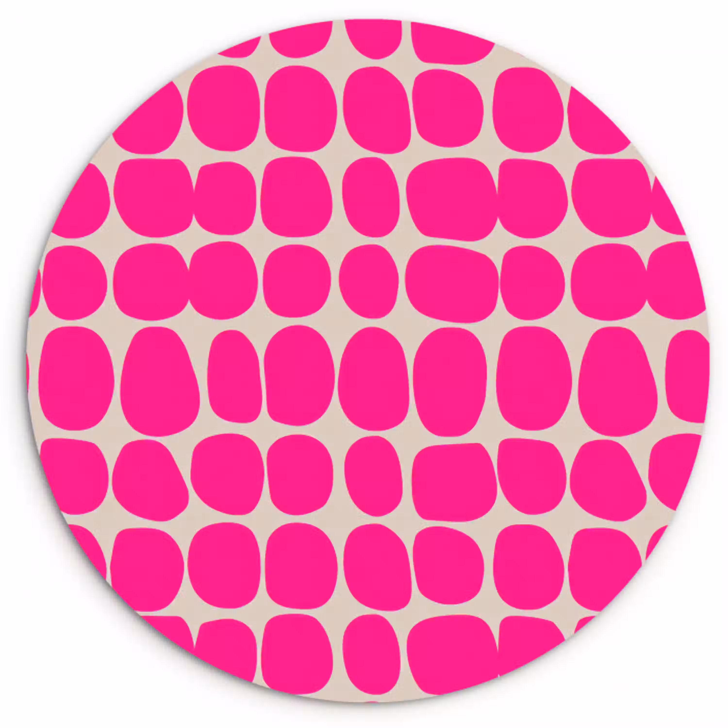 Stippen - Patroon - Roze Wandcirkel kunststof plaat 5mm dik klein 188 -3d