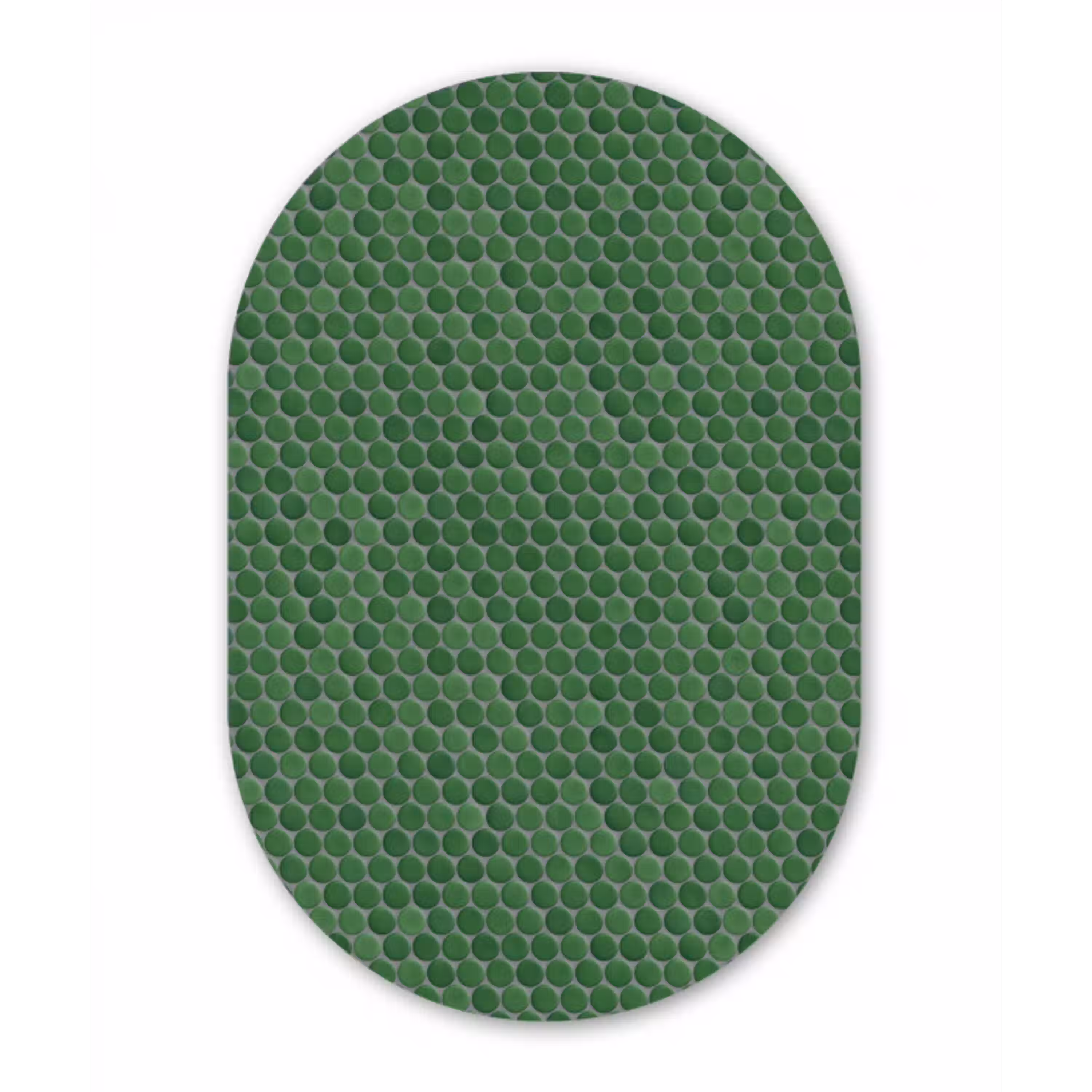 Penny - Mozaïek - Bosgroen - Green Wandcirkel Ovaal Aluminium middel 839 -3d
