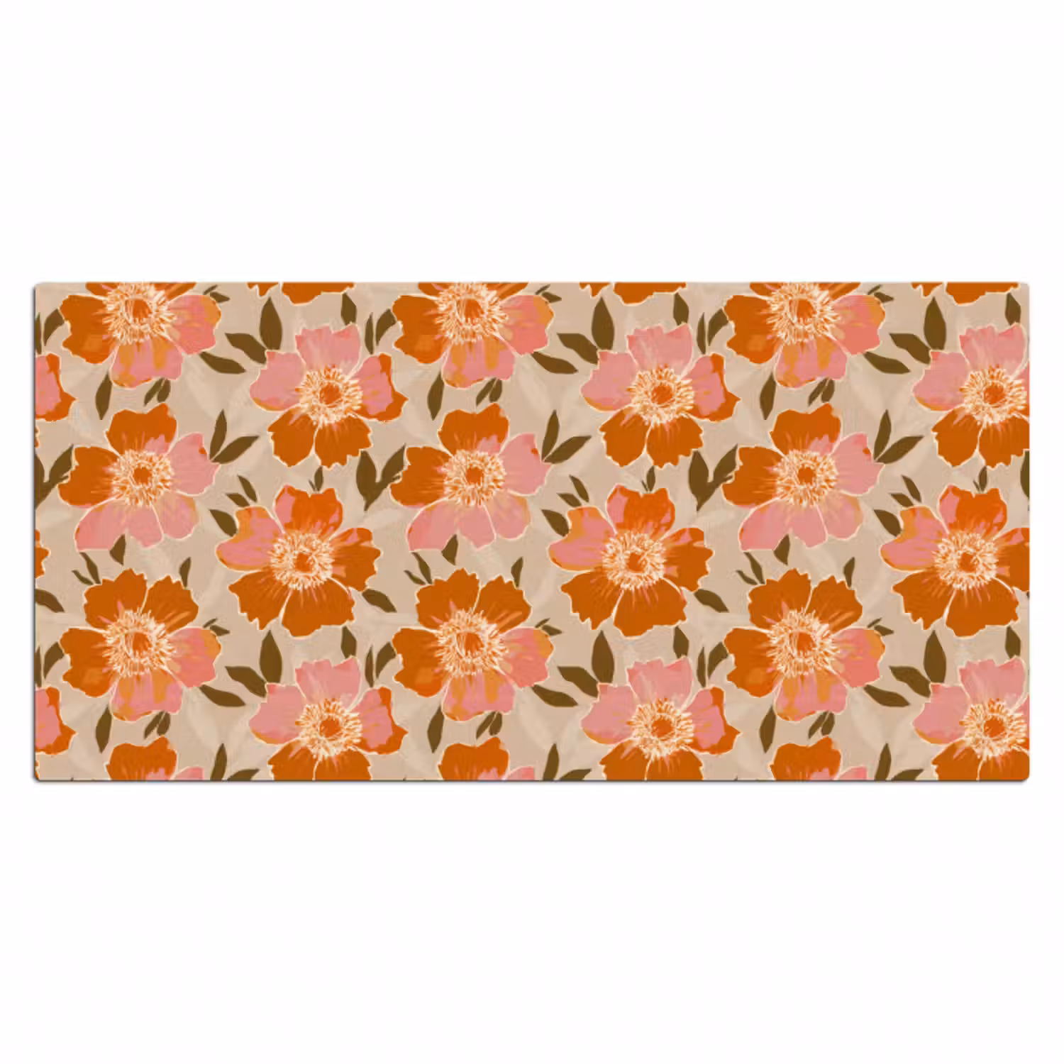 Schreibtischunterlage - Blumen - Motiv - Retro