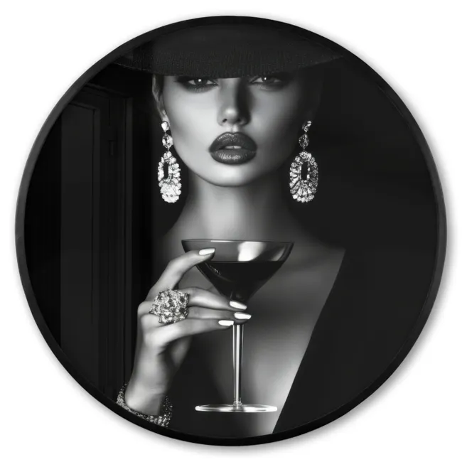 Photo Frame Round - Woman - Cocktail - Chic