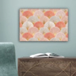 Waaiers - Goud - Roze canvas 2cm klein 34 -sfeer4