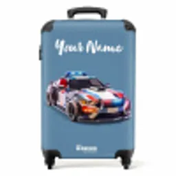 Pijlsnelle politieauto NBS - Handbagage koffer - Kinderen Unisex middel -productfoto_recht