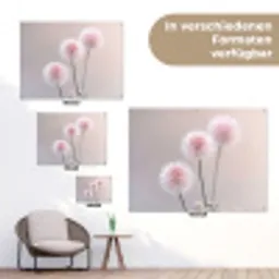 Bloemen - Bollen - Roze tuinposter los doek klein -Xsfeer9_DE