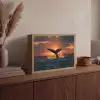 Walvis staart - Water - Zonsondergang Light Box met batterij (Wandlamp) middel -sfeer2