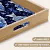 Vissen - Bloemen - Blauw Dienblad Rechthoek middel 911 -USP_HandgreepNL