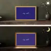 Why not - Blauw - Handgeschreven Light Box met kabel (Tafellamp) klein -sfeer3