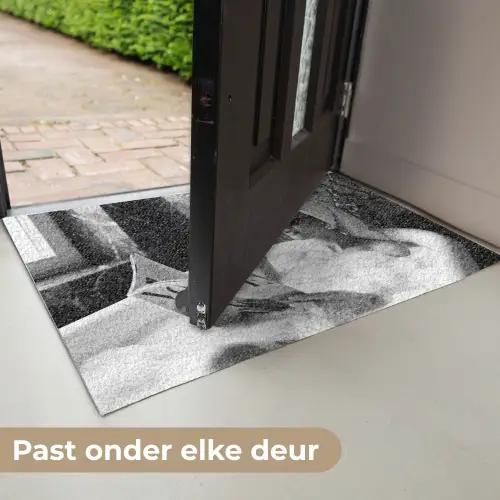 Relaxt - Bad - Zwart - Wit Deurmat klein -USP_NL