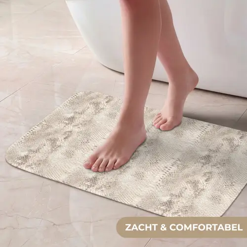 Slang - Patroon - Beige Badmat klein 997 -USP_ZachtNL