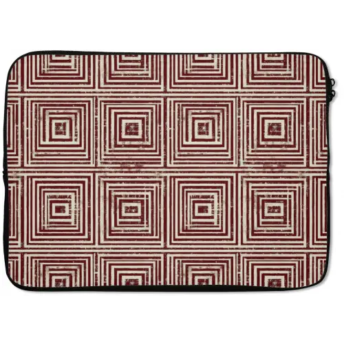 Geometrisch - Patroon - Rood laptophoes neopreen klein 279 -zkaufland3dotto