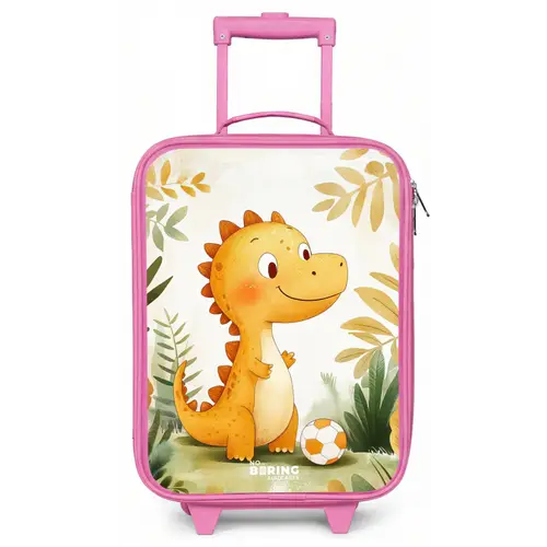 Dino - Voetbal - Oranje Kinderkoffer - Roze klein -zz3dotto