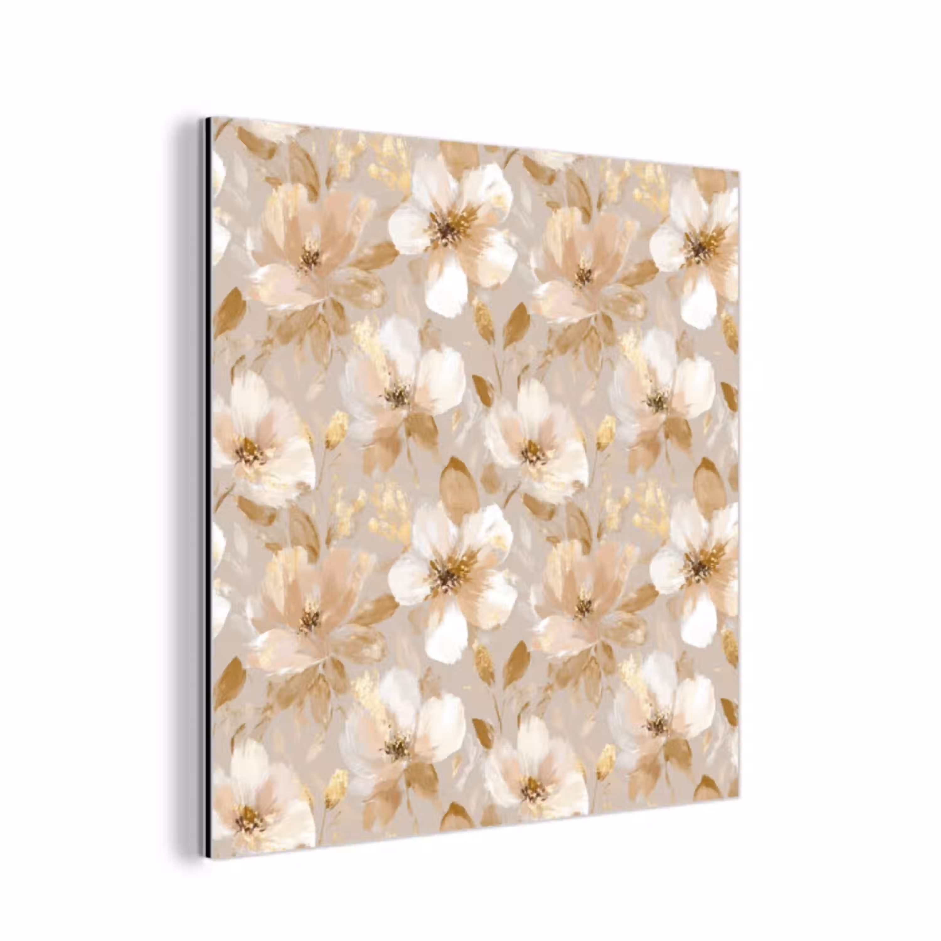 Bloemen - artistiek - Goud aluminium wit klein 46 -3d