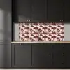 Tropisch - Geometrisch - Bordeauxrood keuken achterwand 2 middel 871 -sfeer1