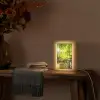 Bos - Landschap - Water - Bomen - Zon - Groen - Natuur Light Box met kabel (Tafellamp) klein -sfeer4