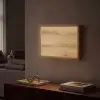 Houtlook - Bruin - Hout Light Box met batterij (Wandlamp) middel -sfeer1
