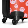 Patronen - Patroon van blije emoji's op rode achtergrond NBS - Handbagage koffer - Kinderen Unisex middel -wiel