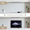 Porselein - Tonijn - Delfts - Blauw keuken achterwand spatscherm klein -voor_na_NL
