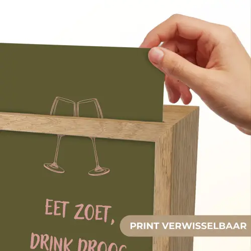 Roze - Groen - Wijn - Quote Light Box met kabel (Wandlamp) klein -USP_websiteprintNL