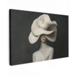 Modern - Vrouw - Hoed Tuinposter op houten frame 2 cm dik klein -3d