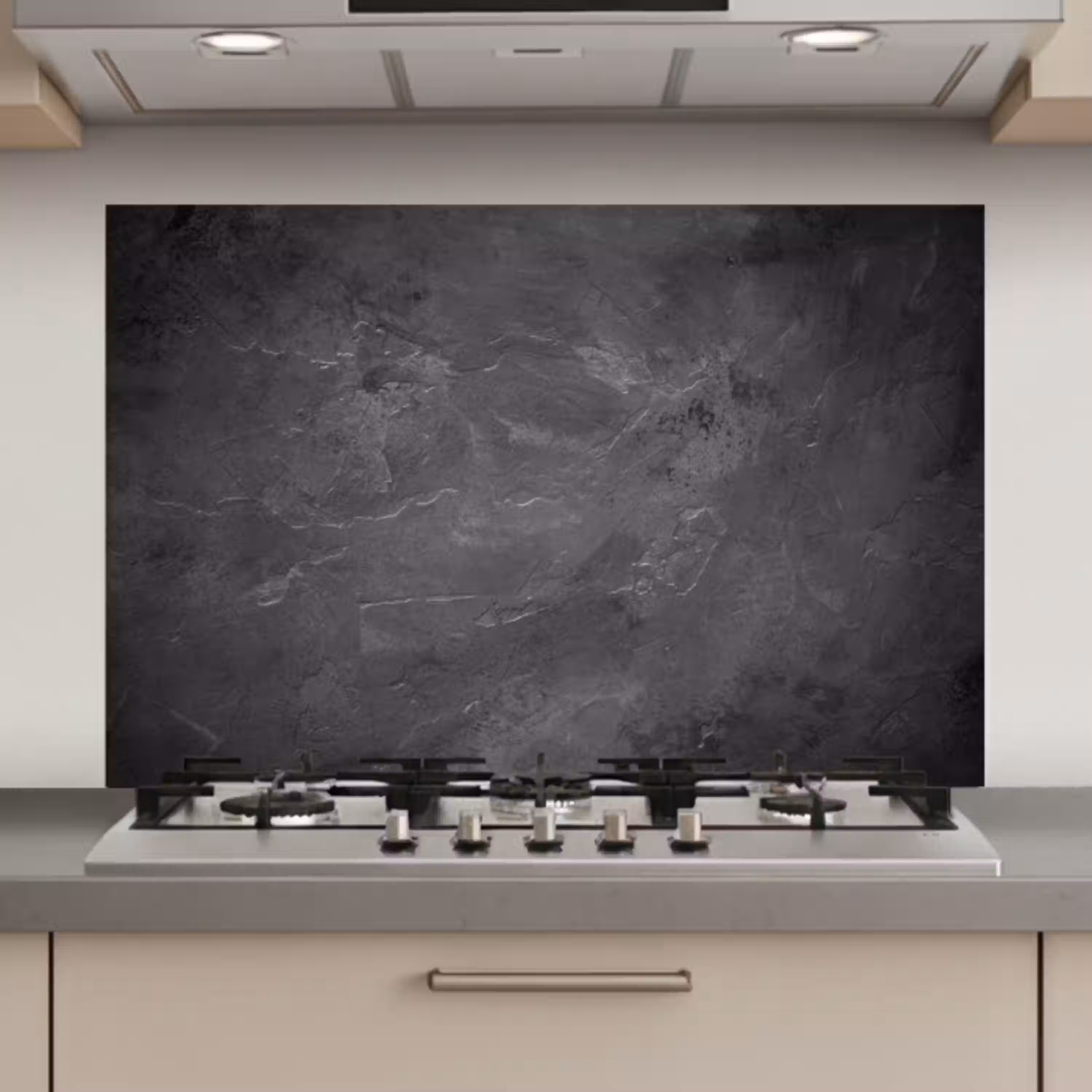 Structuur - Cement - Beton - Grijs - Vintage keuken achterwand spatscherm klein -3d_website