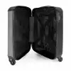 Lederen look grijs NBS - Handbagage koffer - Kinderen Unisex middel -binnenkant