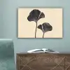 Bladeren - Minimalistisch - Zwart canvas 2cm klein -sfeer4