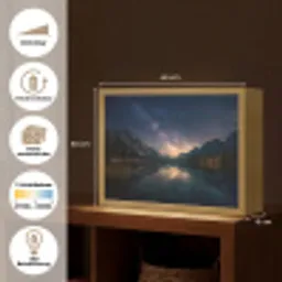 Kristalhelder meer - Bergen - Bergen Light Box met batterij (Wandlamp) middel -USP_websiteoverzichtDE